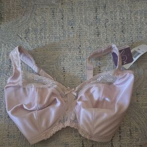 Aviana Pink Full-Coverage Satin Bra